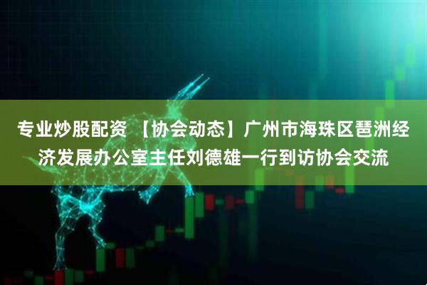 专业炒股配资 【协会动态】广州市海珠区琶洲经济发展办公室主任刘德雄一行到访协会交流